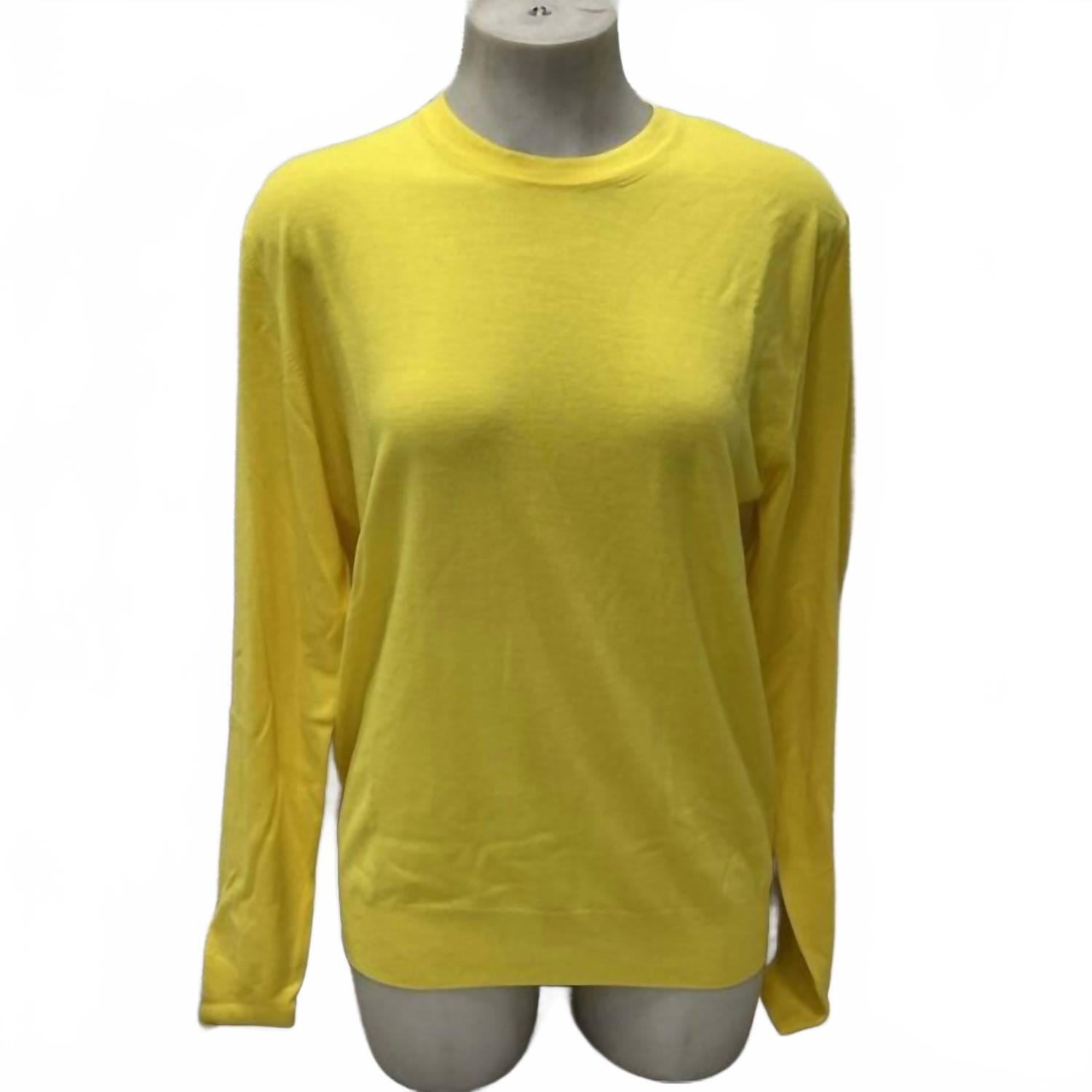 New Lorena Antoniazzi Women’s Lightweight Wool Pullover Sweater In Yellow
